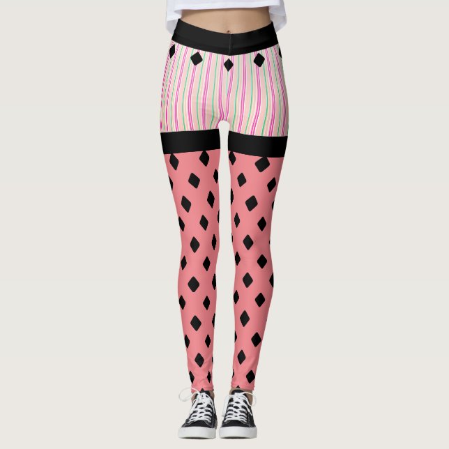 Pink Fun Trendy Shorts Look Leggings (Vorderseite)