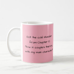 Pink Funny Author Writing Kaffeetasse
