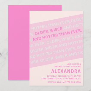 Pink Funny Calligraphy 92. Geburtstag Einladung