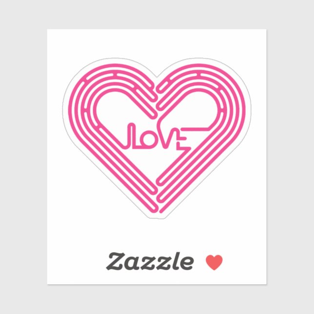 Pink Funny Liebe Game Aufkleber (Blatt)