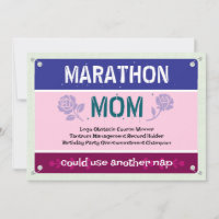 Pink Funny Marathon Mama Muttertag