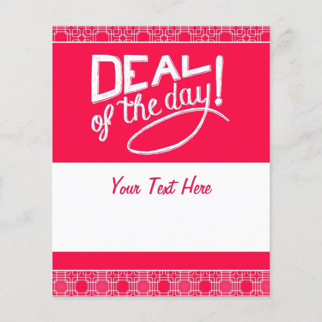 Pink Funny Shopaholic Eat Sleep Shop Förderung Flyer (Hinten)