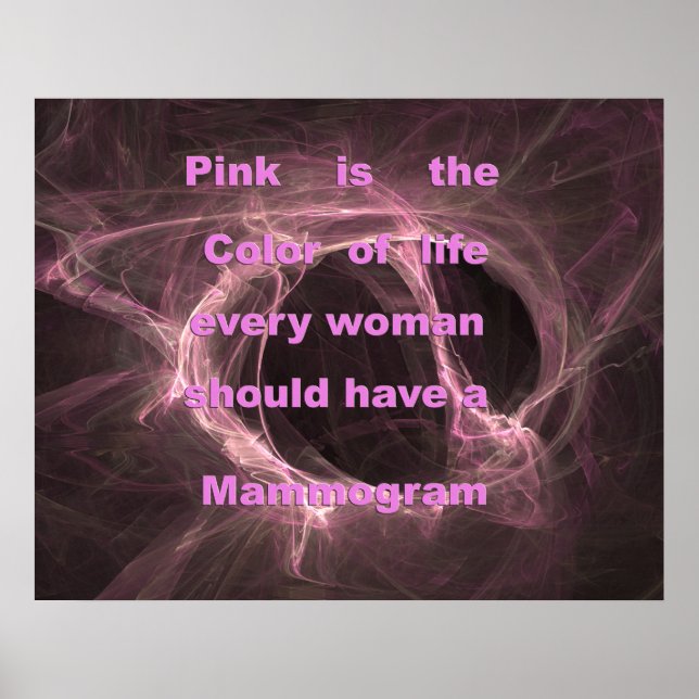 Pink für das Leben Poster (Vorne)