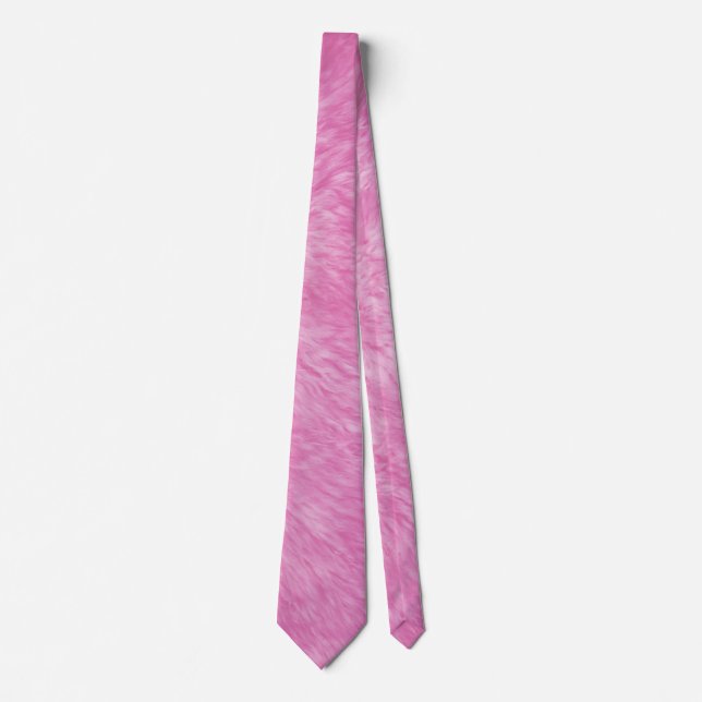 Pink Fur Frenzy Neck Tie Krawatte (Vorderseite)