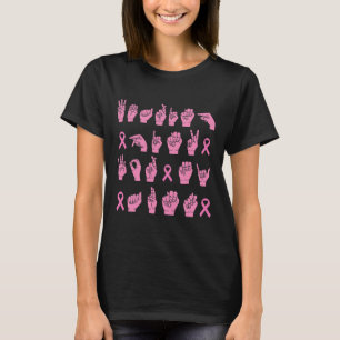 Pink für meine Tante Gebärdensprache Breast Canc t T-Shirt