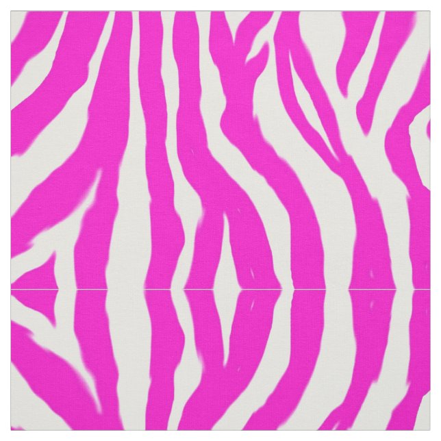 Pink Fuschia weißer Zebra-Tierdruck-Muster Stoff (Muster)