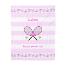 Pink Future Tennisstar personalisiert gestreift