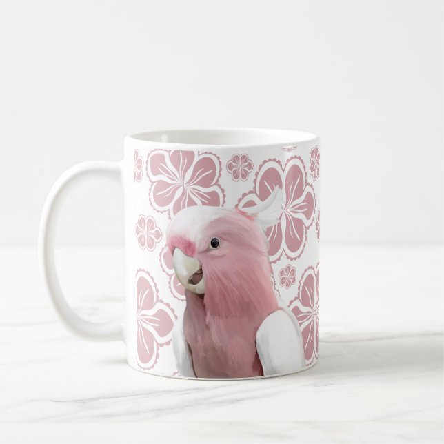 Pink Galah Cockatoo Kaffeetasse (Links)