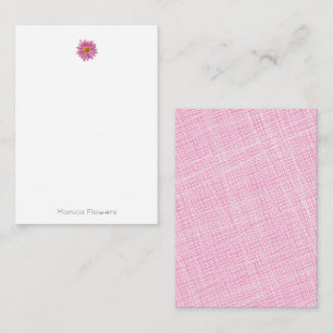 Pink Gänseblümchen-Schreibwaren NAME für Sie Mitteilungskarte