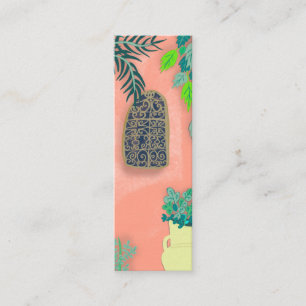 Pink Garden Florist Landscaper Architekt Mini Visitenkarte