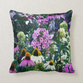 Pink Garden Phlox Landschaft mit Kone-Blume Kissen