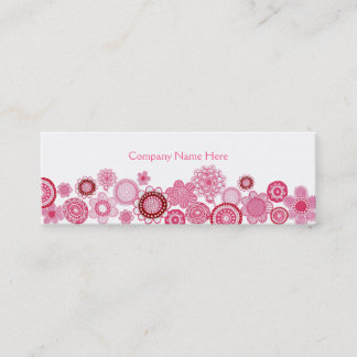 Pink Garden White Skinny Business Visitenkarte