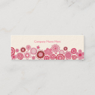 Pink Garden White Skinny Business Visitenkarte
