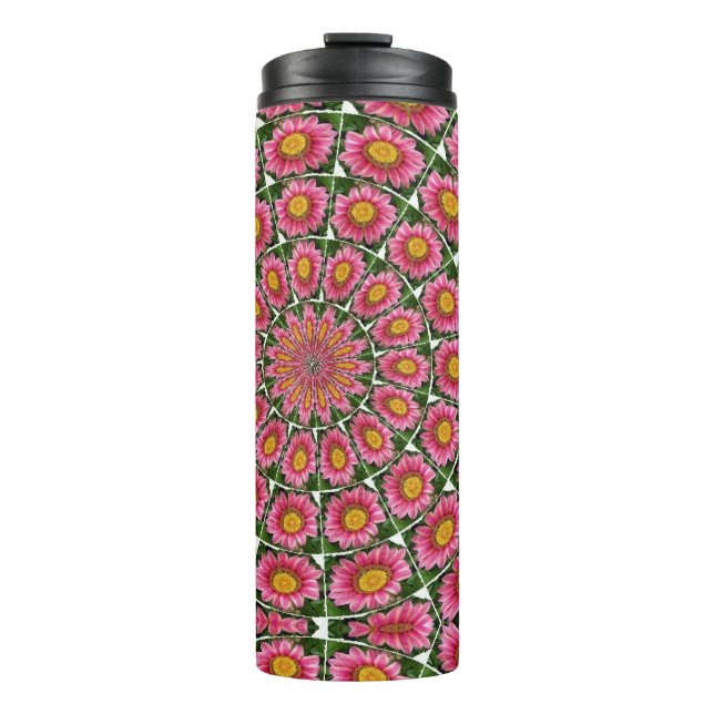 Pink Gazania Thermal Tumbler Thermosbecher (Vorderseite)
