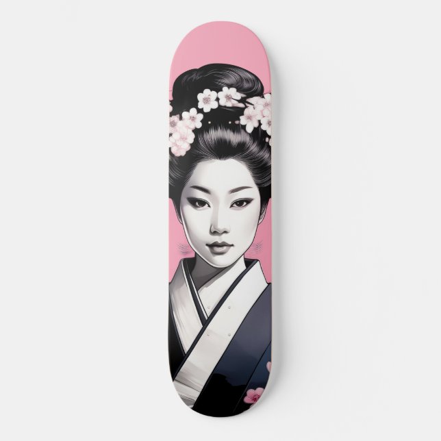 Pink Geisha Skateboard (Vorderseite)