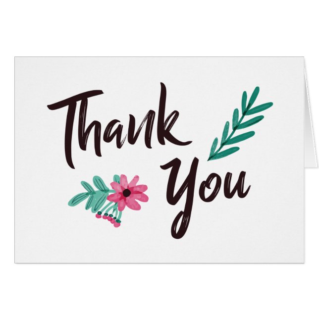 Pink geknickt Vielen Dank (Vorderseite (Horizontal))