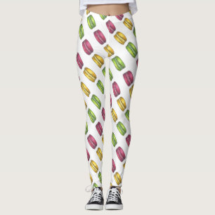 Pink-Gelbe Pastel Französischer Macaron Macarons C Leggings
