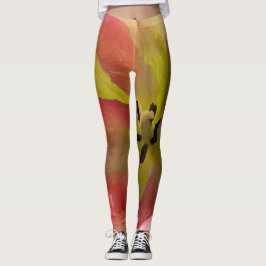 Pink-gelbe Tulip-Leggings Leggings