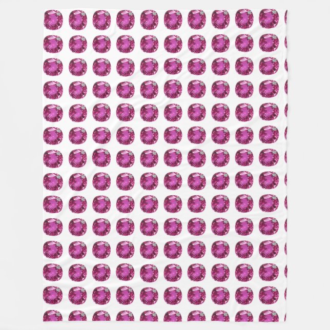 Pink Gem Muster Fleecedecke (Vorderseite)