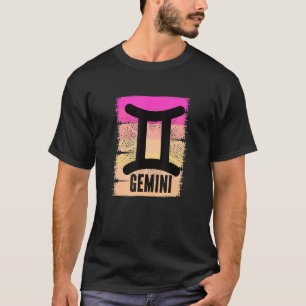 Pink Gemini Symbol Juni Geburtstag Geboren im Mai T-Shirt