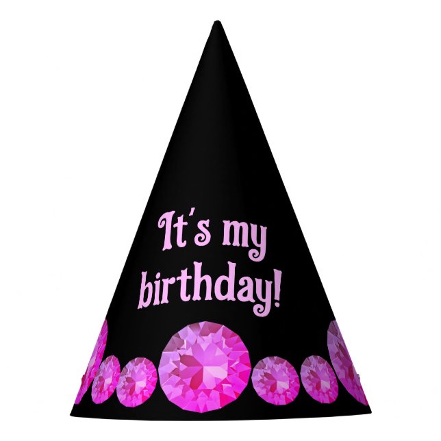 Pink Gemis Party Hat Partyhütchen (Vorderseite)