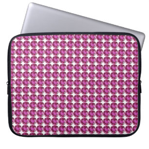 Pink Gemstone Muster Laptopschutzhülle