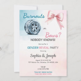 Pink gender Reveal Invitation card design  Einladung