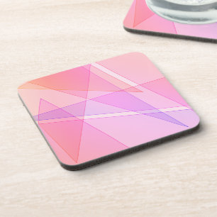 Pink Geometric Getränkeuntersetzer