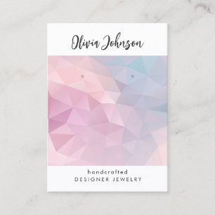 Pink Geometric Pattern Jewelier Ohrring Display Visitenkarte