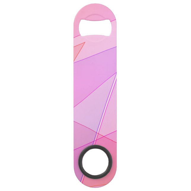 Pink Geometric Speed Flaschenöffner (Vorderseite)