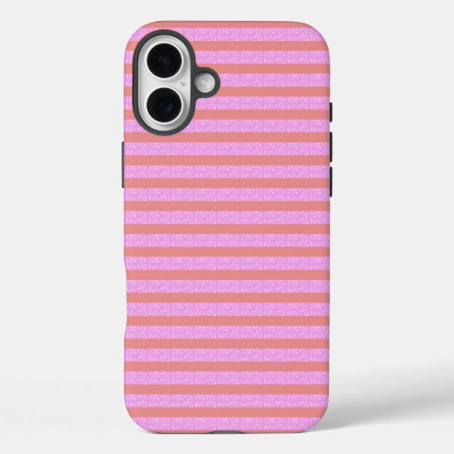 Pink Geometric Stripes iPhone / iPad Gehäuse Case-Mate iPhone Hülle (Rückseite)