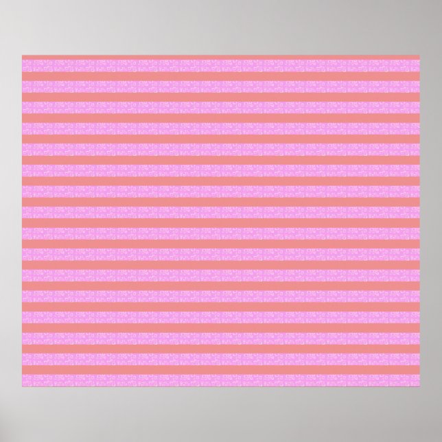 Pink Geometric Stripes Poster (Vorne)
