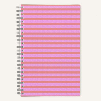 Pink Geometric Stripes Spiral-Notebook Notizbuch