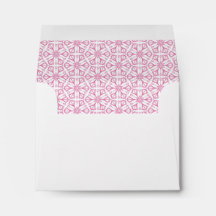Pink Geometrisches Schneeflockenmuster
