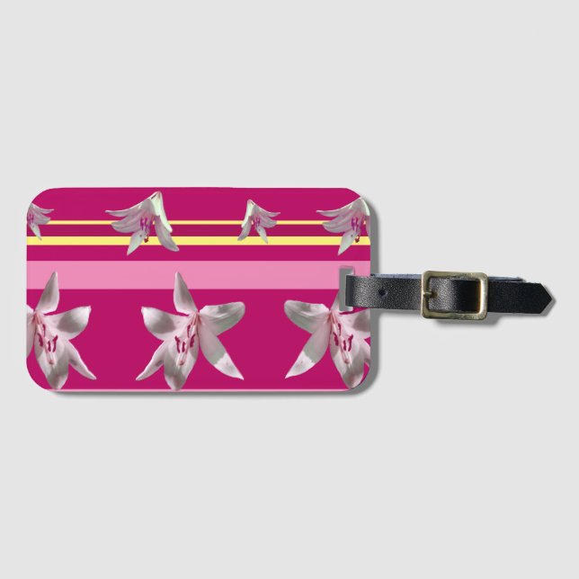 Pink-Gepäckstück mit Visitenkarten-Steckplatz Gepäckanhänger (Vorderseite (Horizontal))