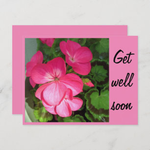 Pink Geranium Foto wird bald gut Karte