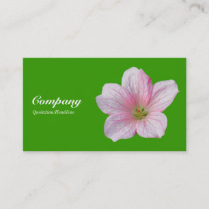 Pink Geranium - Leaf Green Visitenkarte