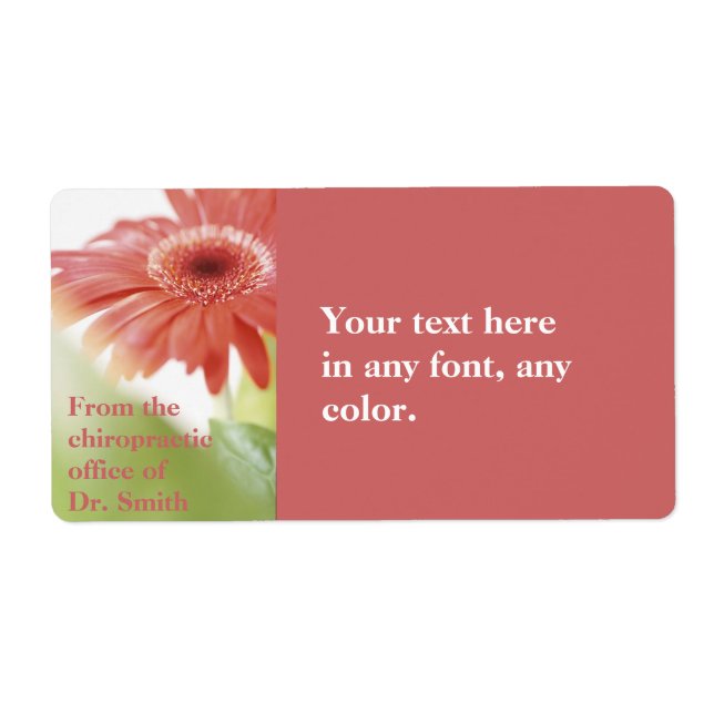 Pink Gerbena Label (Vorne)