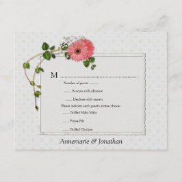 Pink Gerber Daisies UAWG RSVP Karte