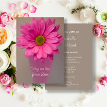 Pink Gerber Daisy Blume in Vase Wedding