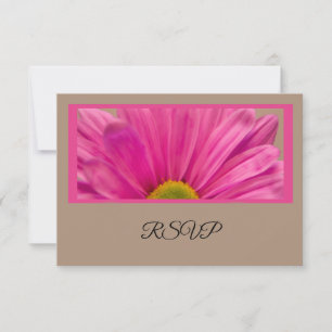 Pink Gerber Daisy Blume Wedding RSVP Card Karte