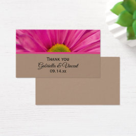 Pink Gerber Daisy Gastgeschenk Hochzeit Tags