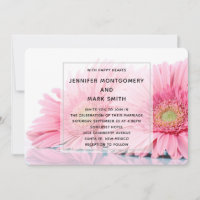 Pink Gerbera Daisies Elegantes Foto Hochzeit