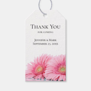 Pink Gerbera Daisies Stilvolle Hochzeit der Fotogr Geschenkanhänger