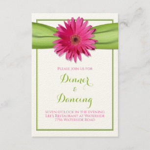 Pink Gerbera Daisy Empfang Card Begleitkarte