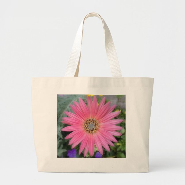 Pink Gerbera Daisy Jumbo Tasche (Vorne)