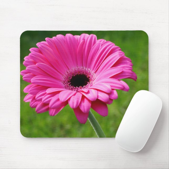 Pink Gerbera Daisy Mousepad (Mit Mouse)