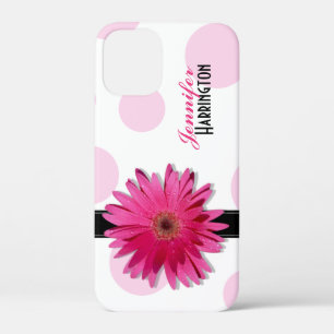Pink Gerbera Daisy Polka Dot Case-Mate iPhone Hülle