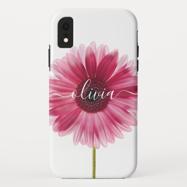 Pink Gerbera Daisy Tough Apple iPhone XR Fall Case-Mate iPhone Hülle (Rückseite)