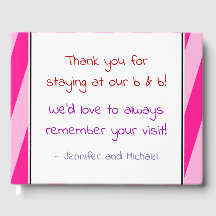 Pink gestreiftes B-&-B-Besucherbuch